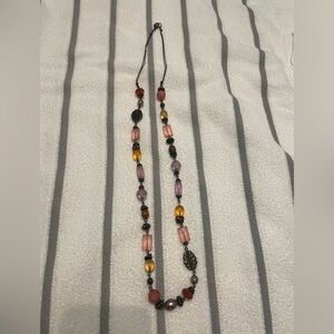 Vintage, Beaded Mixed Media Necklace, Free w Bundle